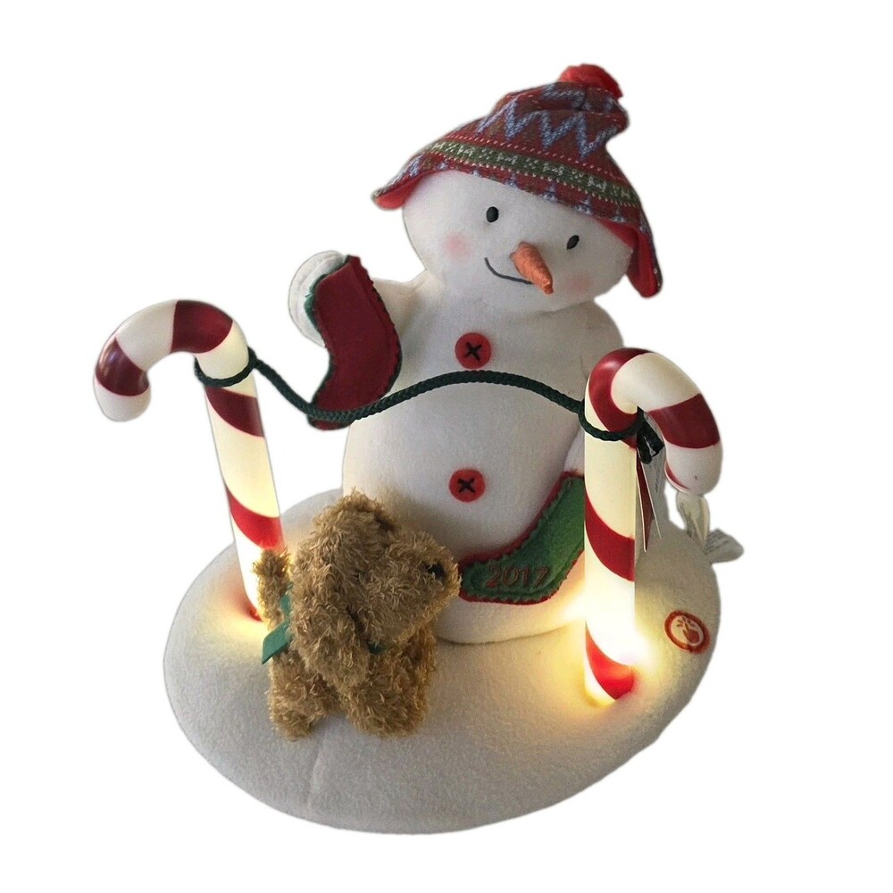 Hallmark Jingle Pals STOCKINGS HUNG WITH CARE Animated Singing Snowman Dog 2017